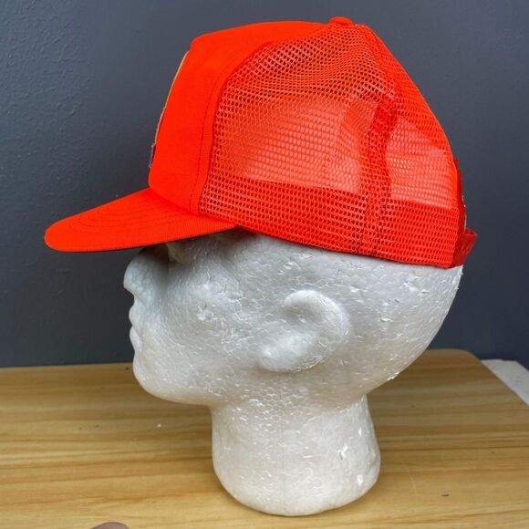 Vintage Tide Racing Team Trucker Hat Men Orange Blue Snapback Outdoor Casual - Picture 5 of 8